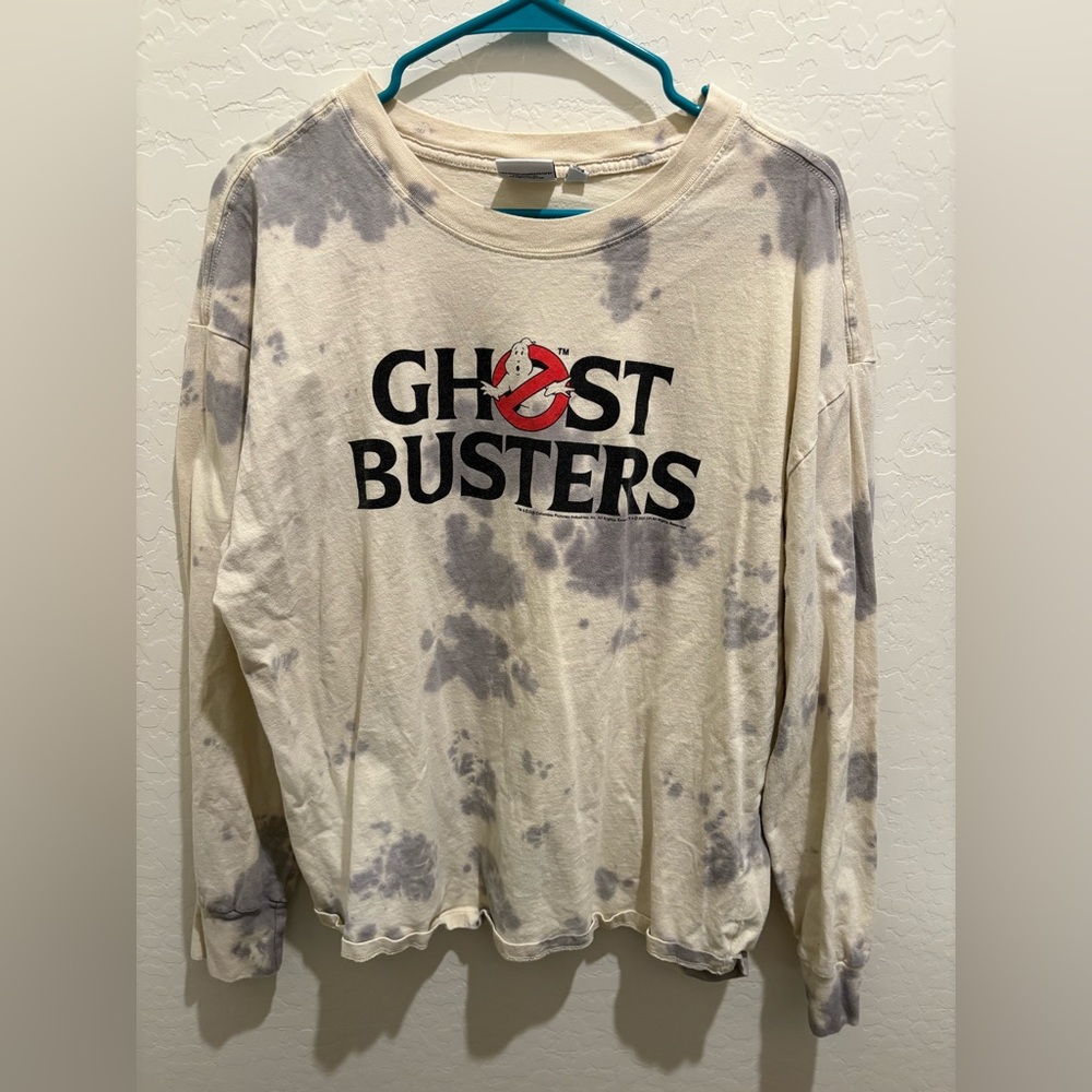 Ghostbusters Tie-Dye Long Sleeve Shirt Women’s size XL